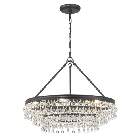 Crystorama Lighting Calypso 6 - Light Chandelier in  Matte Black - image 1 of 4