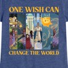 Girls' - Disney - One Wish Can Change The World Fitted Short Sleeve Graphic T-Shirt - 2 of 4