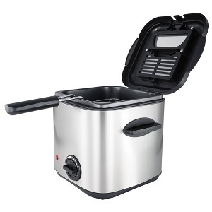 Elite Cuisine 1.5qt Compact Deep Fryer - Stainless Steel - 1 of 4