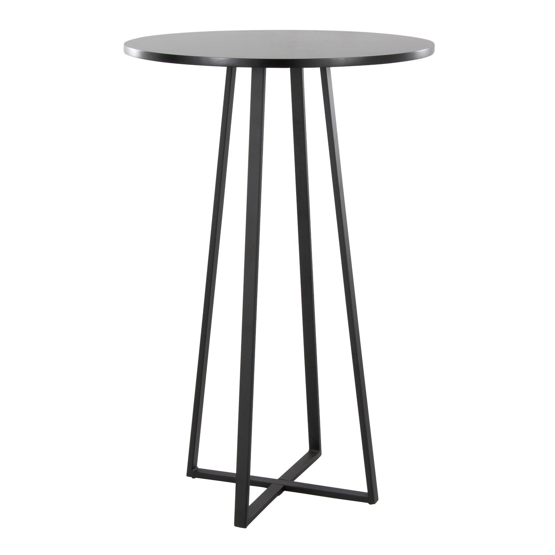 LumiSource Cosmo MDF Bar Table Black Metal/Black