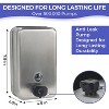 Heavy Duty Stainless Steel Wall Mount Soap Dispenser, 1100ml Commercial Grade with Anti-Leak Pump for Bathroom - 2 of 4