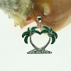 Palm Tree Necklace for Women Green Fire Opal Sterling Silver Ginger Lyne Collection - image 4 of 4