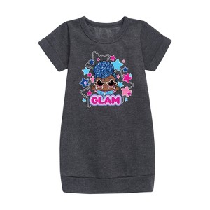Girls' - LOL Surprise! - Glam Series Graphic Short Sleeve Fleece Dress - 1 of 2