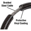 Lock Cable Lock, Set Your Own Combination Bike Lock, 6 ft. Long, Black, 8122D - 2 of 4