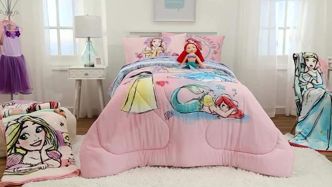 Twin Disney Princess Fairytales and Dreams Reversible Kids&#39; Comforter, 2 of 8, play video