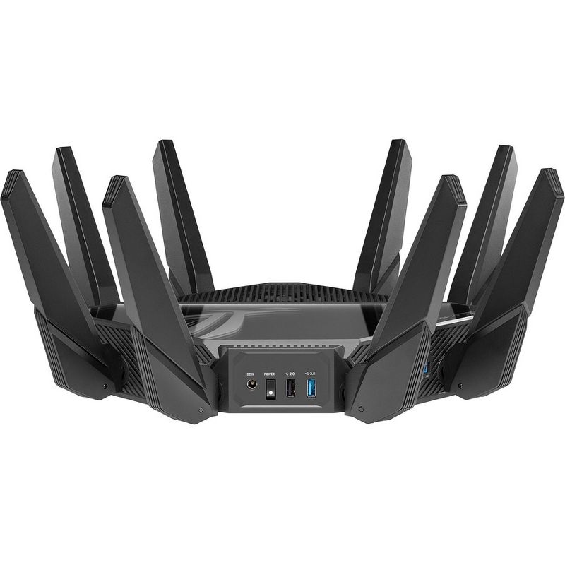 Asus ROG Rapture GT-AXE16000 Wi-Fi 6E IEEE 802.11ax Ethernet Wireless Router - Quad Band - 2.40 GHz ISM Band - 6 GHz UNII Band, 5 of 6