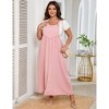 Whizmax Women's Plus Size Loose Sleeveless Jumpsuits Adjustable Spaghetti Strap Stretchy Long Straight Overalls Skirt - 4 of 4