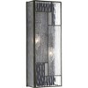 Progress Lighting, Geometric Lantern Collection, 2-Light Outdoor Wall Light, Architectural Bronze, Seeded and Water Glass Panels - 2 of 3