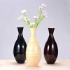 Hastings Home Handcrafted 24" Tall Decorative Bamboo Tear Drop Floor Vase for Silk Plants, Flowers, and Filler Décor - Black - 4 of 4