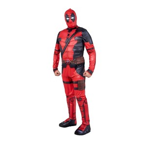 Marvel Men's Deadpool & Wolverine Halloween Costume Jumpsuit 2pc - 1 of 2