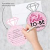 Big Dot of Happiness Bride-To-Be - Shaped Fill-In Invitations - Bridal Shower or Classy Bachelorette Party Invitation Cards with Envelopes - Set of 12 - 2 of 4