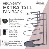Cuisinel Heavy Duty Pan Organizer - 5-Tier Rack for Cast Iron Skillets, Dutch Oven, Griddles - Steel Construction, No Assembly, Space-Saving - Grey. - 4 of 4