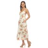 White Mark Women's V-Neck Floral Print Maxi Sun Dress - 2 of 4