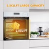 24" Single Wall Oven, 2.5 Cu.ft Electric Built-In Oven with Steam Bake, Air Fry, 3D Convection & Touch Control, Silver. - 4 of 4