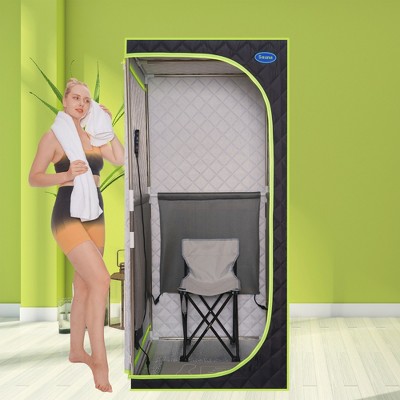 LOVMOR Portable Gothic Roof Plus Type Full Size Steam Sauna tent with Foldable Chair, Remote Control, Spa, Therapy & Relaxation at home