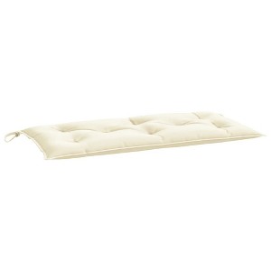 vidaXL Bench Cushion Outdoor Water Repellent Bench Cushion Pad Oxford Fabric - Cream White 39.3" x 19.7" x 2.8" - 1 of 4