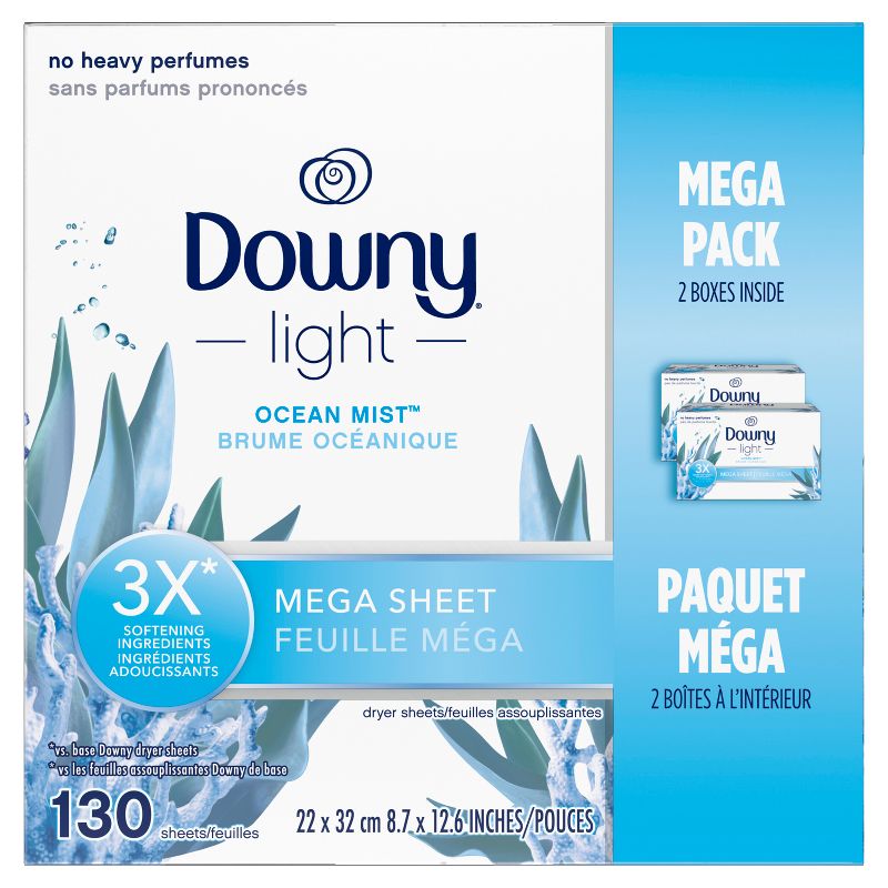 Downy Dryer Sheets - Ocean Mist - 130ct, 1 of 12