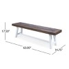 Moden 63'' Acacia Dining Bench Set of 2,Outdoor Wooden Picnic Bench,Patio Backyard Garden Poolside Balcony Bench,Outdoor Furniture-Cuddlewood - 4 of 4