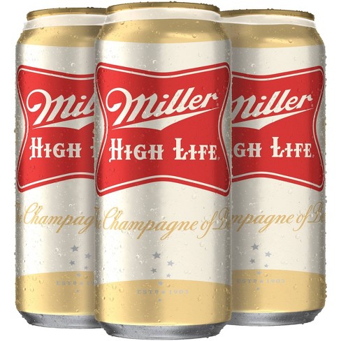 Miller High Life Beer - 4pk/16 fl oz Cans - image 1 of 2