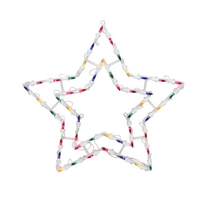 Northlight 16" Multi-Color Lighted Star Christmas Window Silhouette Decoration