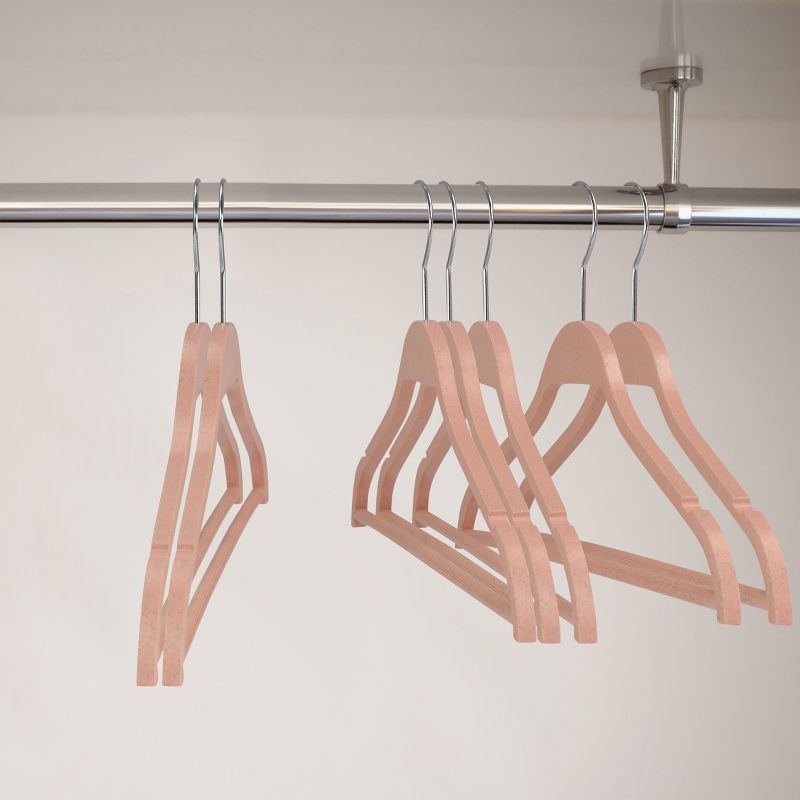 Elama Home 20 Piece Biodegradable Coat Hangers in Pink, 5 of 8