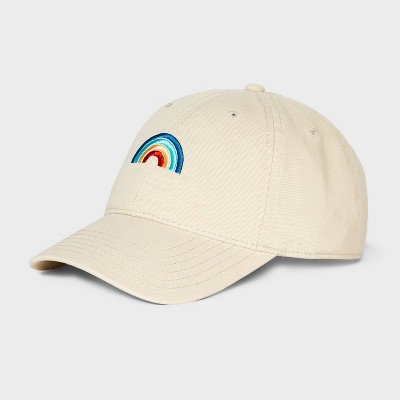 Rainbow Graphic Baseball Hat - Mighty Fine Khaki
