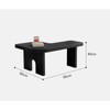 Kumasinova Modern Nesting Coffee Table Set,70.86" Expandable Center Table with Smooth Surface,Space Saving Side Table for Living Room Furniture,Black - 2 of 4
