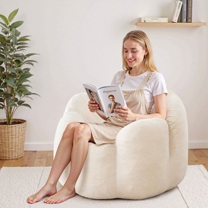 Hommpa 3Ft Flower-Shaped Dutch Velvet Bean Bag Chair with Memory Foam, Cozy Lounge Seating for All Ages - 1 of 4