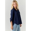 WEST K Women's Ines 3/4 Rolltab Sleeve Collared Blouse - 2 of 4
