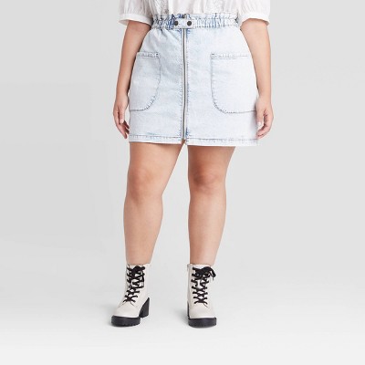 plus size denim dress target