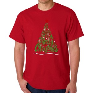 LA Pop Art We Wish You A Merry Christmas - Men's Word Art T-Shirt - 1 of 4