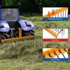 Landscape Rake, Tractor Rake - 60'' 3 Point with Powder Coated Steel Tines, Fit for Cat 0, Cat1 Tractors (Pine Straw Rake) - 3 of 4