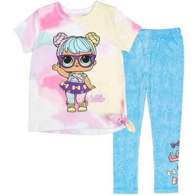 L.o.l. Surprise! Little Girls Graphic T-shirt & Leggings Blue/pink 6-6x :  Target