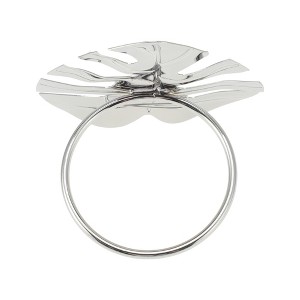 Unique Bargains Napkin Rings Leaf Stainless Steel 1 Pc - 1 of 3