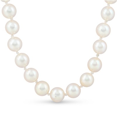 7.5-8mm Cultured Freshwater Pearl Necklace In Sterling Silver - 18 - White  : Target