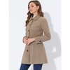 INSPIRE CHIC Women's Peter Pan Collar Single Breasted Winter Long Overcoat - 3 of 4