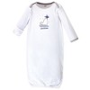 Touched by Nature Baby Organic Cotton Long-Sleeve Gowns 3pk, Infinite Love Bear, 0-6 Months - image 2 of 4