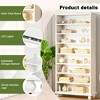 Kumasinova 9-Tier Bookcase,Modern Freestanding Bookshelf Shoe Cabinet with LED Lights & Wood Legs for Living Room,Office,Bedroom - 4 of 4