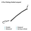 Unique Bargains Fishing Retractable Elastic Heavy Tools Lanyard Safety Cord Spiral Lanyard 2 Pcs - 3 of 4