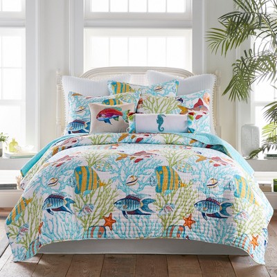 Beachwalk Quilt Set - Full/queen Quilt And Two Standard Pillow Shams ...