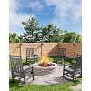 High Back Rocking Chair Set of 2 with Side Table - HDPE Poly Lumber, 380lb Capacity & Weather-Resistant for Patio, Porch - 2 of 4