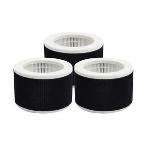 Nispira True HEPA Replacement Filter Compatible with KOIOS MOOKA EPI810 Air Cleaner Air Purifier. Removes Odor. 3 Stage Filtration. 3 Packs - 1 of 4