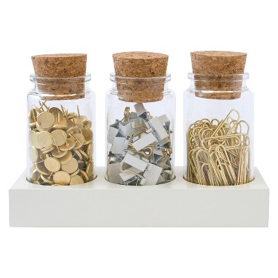 Sugar Paper Office Supply Fastener Set In Corked Jars Paper Clips Pins Binder Clips Target Inventory Checker Brickseek