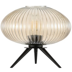 Coehlo 10.25" Table Lamp - Amber/ Black - Safavieh - 1 of 4