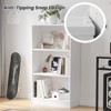 Lirago 44.1" White Bookshelf 3 Tier Bookcase for Bedroom Office and Living Room Modern Wide Shelf Large Capacity - 3 of 4