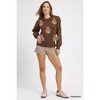 I am a Fashion Junky Umgee Floral Knit Sweater with Puff Sleeves - 4 of 4