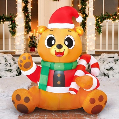 Joiedomi 5 Ft Christmas Teddy Bear Inflatable Decoration : Target