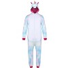 Joyfy Unisex Adult Pajama Plush Jumpsuit One Piece Blue Colorful Unicorn Animal Costume for Halloween Cosplay Themd Party - 4 of 4