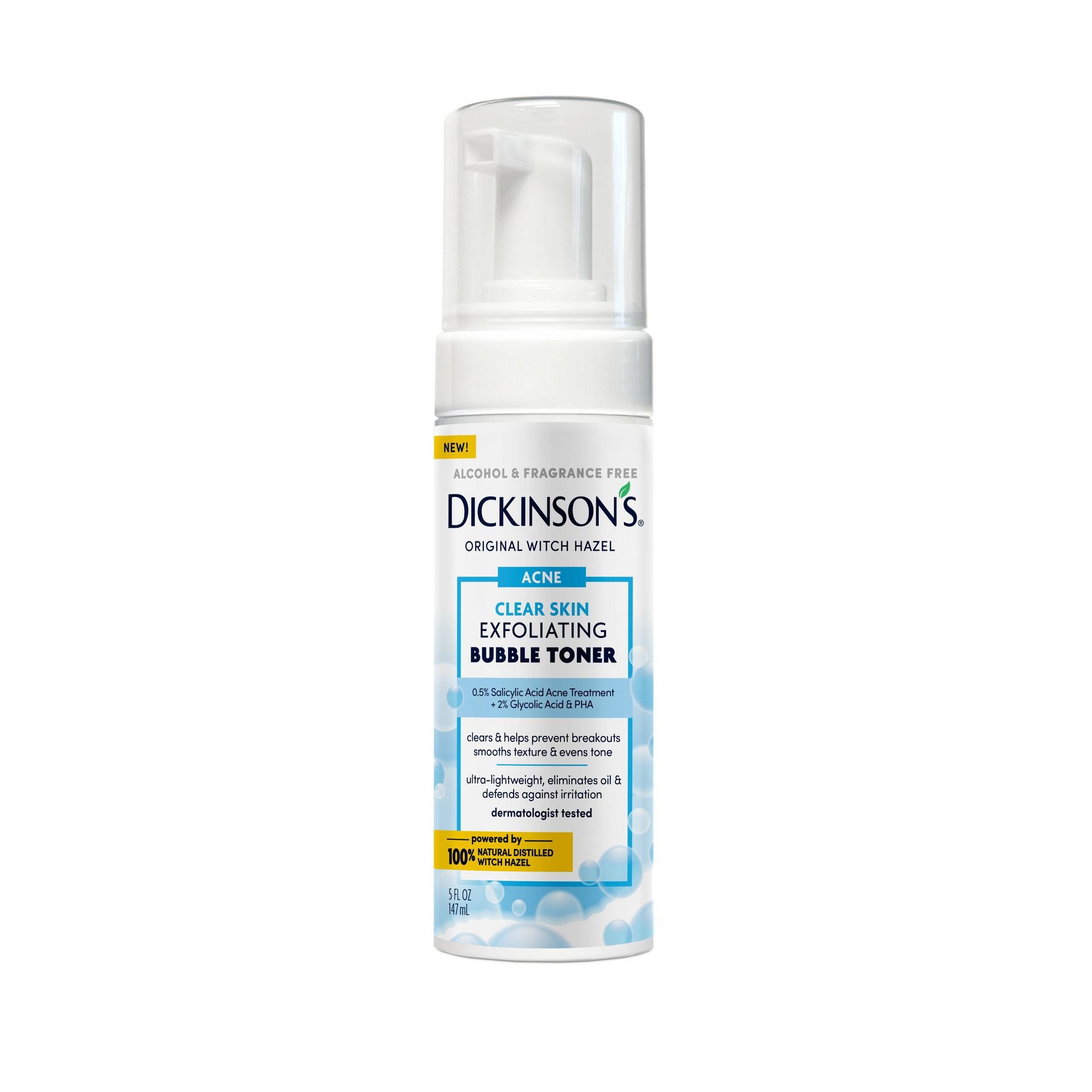 Dickinson's Clear Skin Exfoliating Bubble Toner - 5 fl oz: Alcohol-Free, No Fragrance, Facial Liquid Cleanser at Target