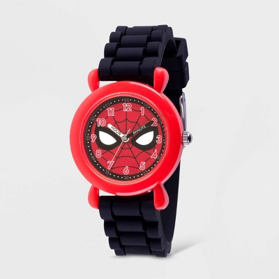 Kids' Marvel Spider-Man Plastic Time Teacher Watch - Red